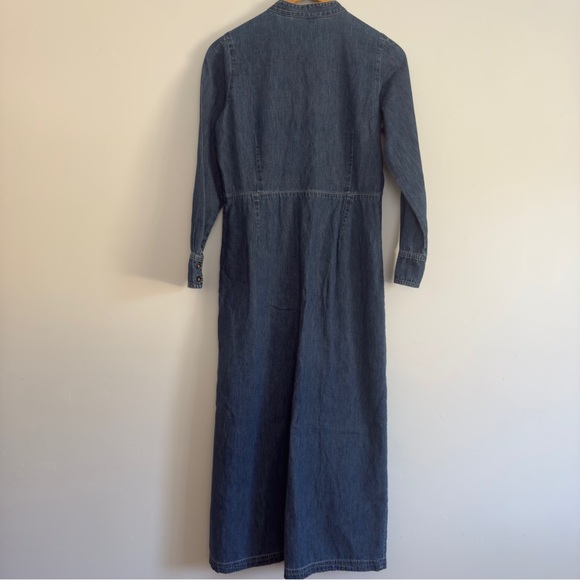 Eddie Bauer maxi denim button down dress Size: SP - Picture 3 of 4